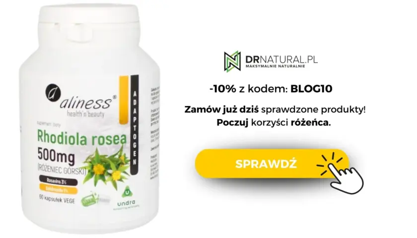Suplement diety Aliness z różeńcem górskim (Rhodiola rosea) 500mg. Odkryj jego właściwości i poczuj korzyści.
